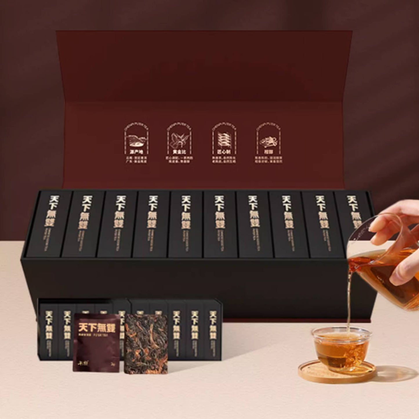 7➕6  Unprecedented    Puer Tangerine Tea 90g（3g×30pcs）6 Years Sun Dried Puer And 7 Years Sun Dried Tangerine